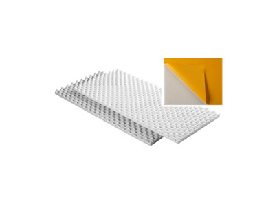 Noppenschaumstoff aus Basotect® klebend