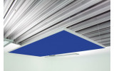 Deckensegel Akustiksegel mit Alurahmen 100cm x 200cm x 4cm, 66 wählbare Akustikstoffe, Stofffarbe des Deckensegels: PG1-blau
