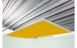 Deckensegel Akustiksegel mit Alurahmen 100cm x 200cm x 4cm, 66 wählbare Akustikstoffe, Stofffarbe des Deckensegels: PG1-gelb