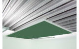 Deckensegel Akustiksegel mit Alurahmen 100cm x 200cm x 4cm, 66 wählbare Akustikstoffe, Stofffarbe des Deckensegels: PG1-grün