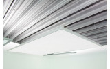 Deckensegel Akustiksegel mit Alurahmen 100cm x 200cm x 4cm, 66 wählbare Akustikstoffe, Stofffarbe des Deckensegels: PG1-weiss