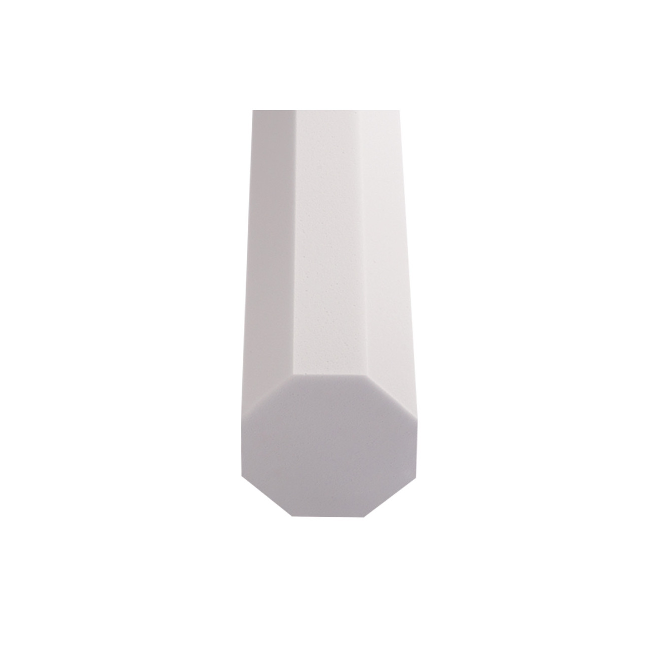 Baffel aus Basotect® G+ achteckig 12 x 12 x 100cm, hellgrau