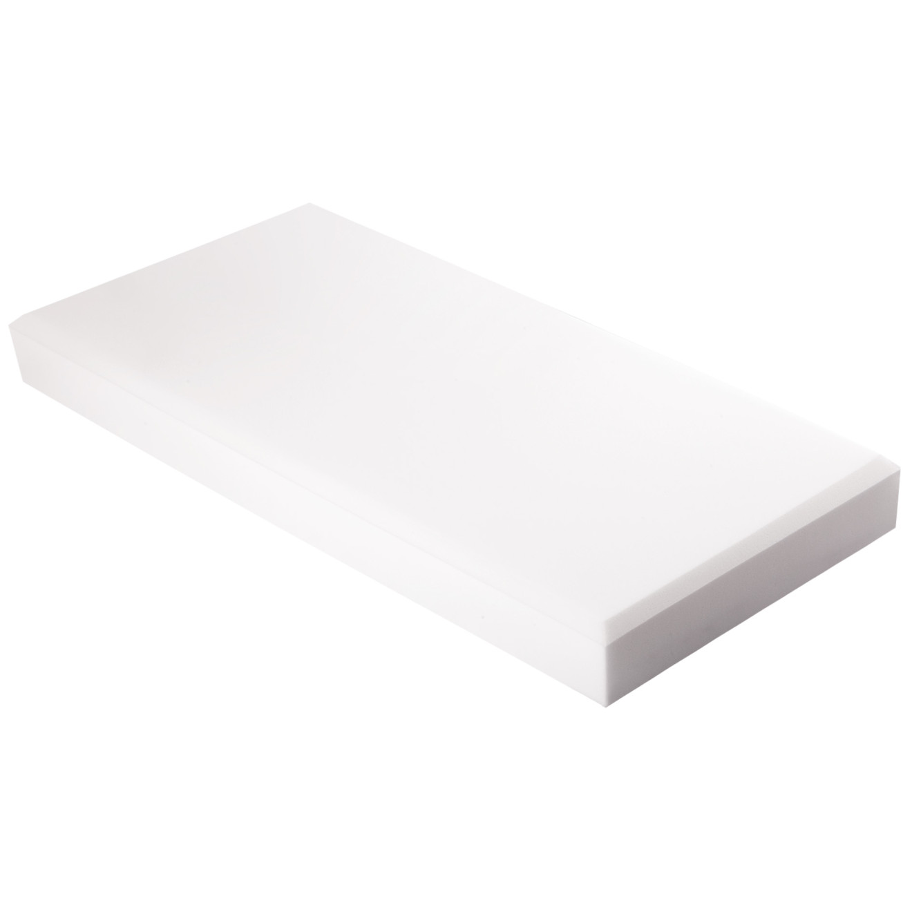 Decorschaumstoff aus Basotect® Schaumstoff 100 x 50 x 10cm, weiss