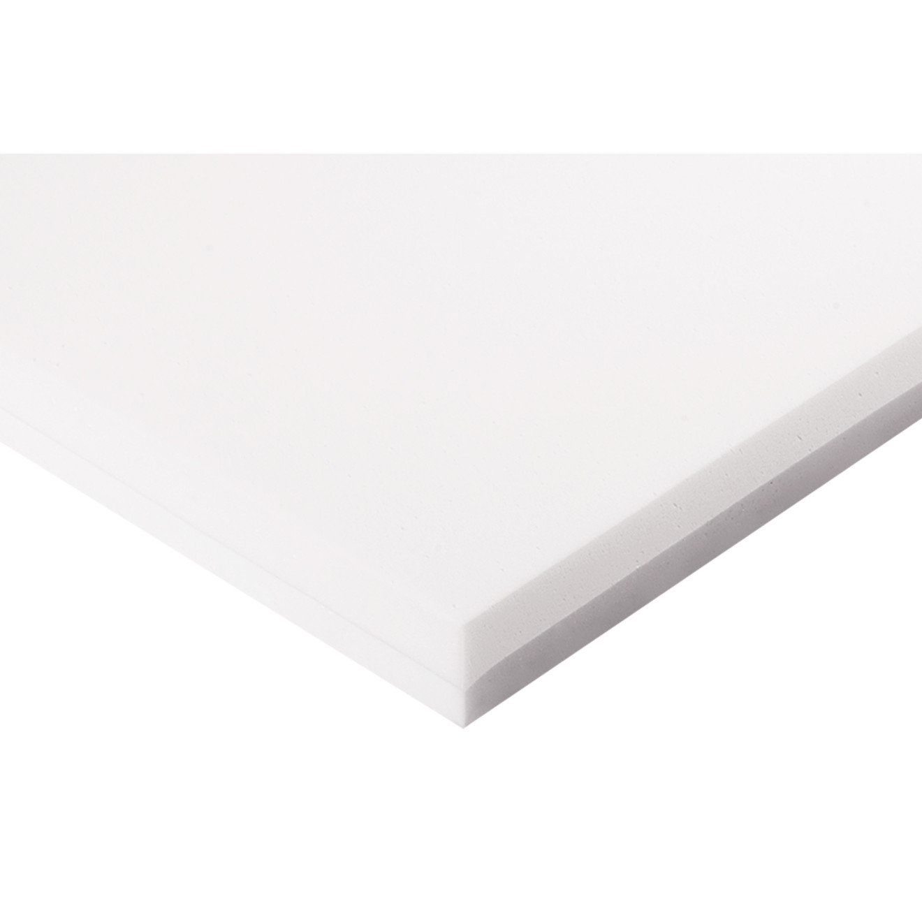 Decorschaumstoff aus Basotect® Schaumstoff 100 x 50 x 4cm,weiss,klebend