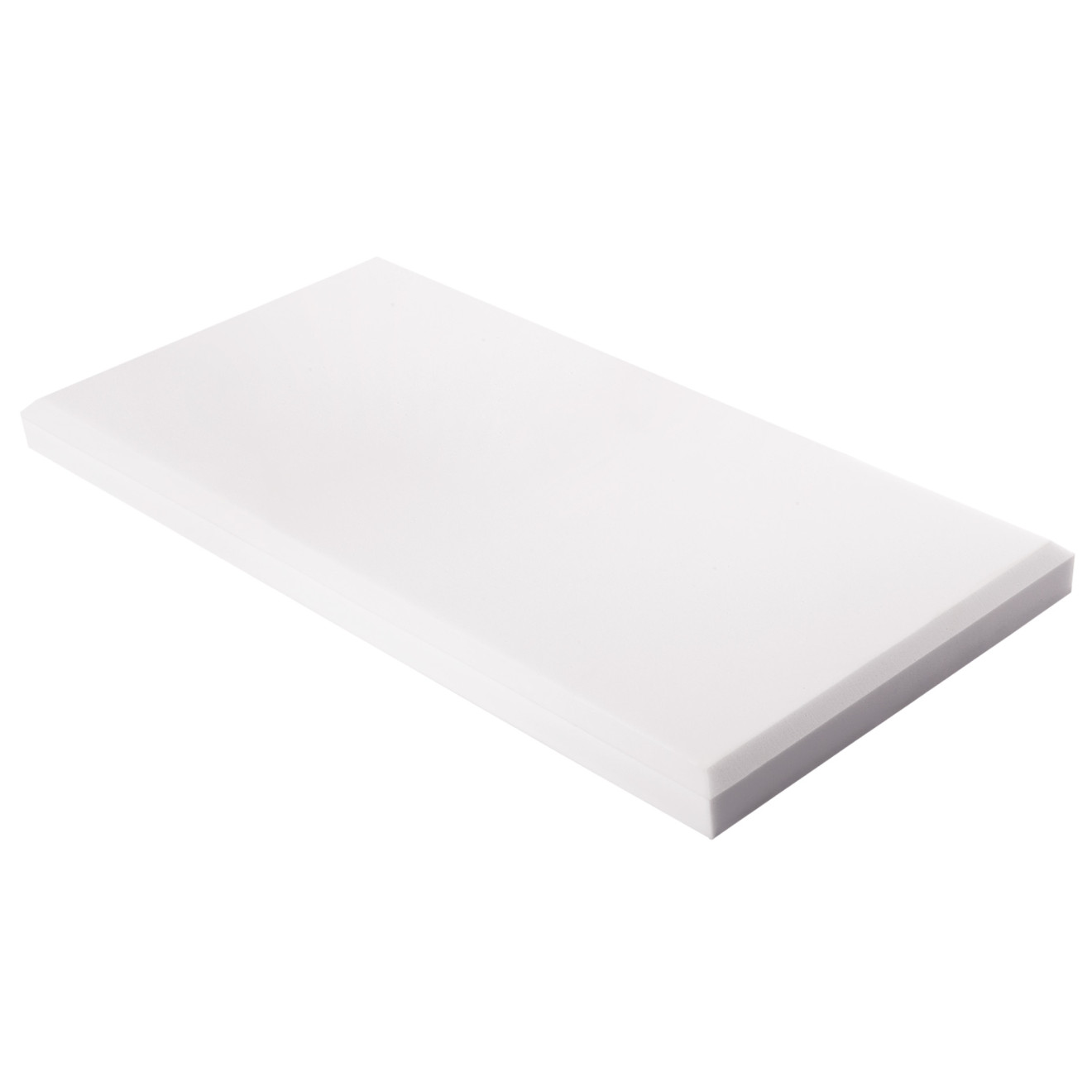 Decorschaumstoffe aus Basotect® Schaumstoff 100 x 50 x 6cm, weiss