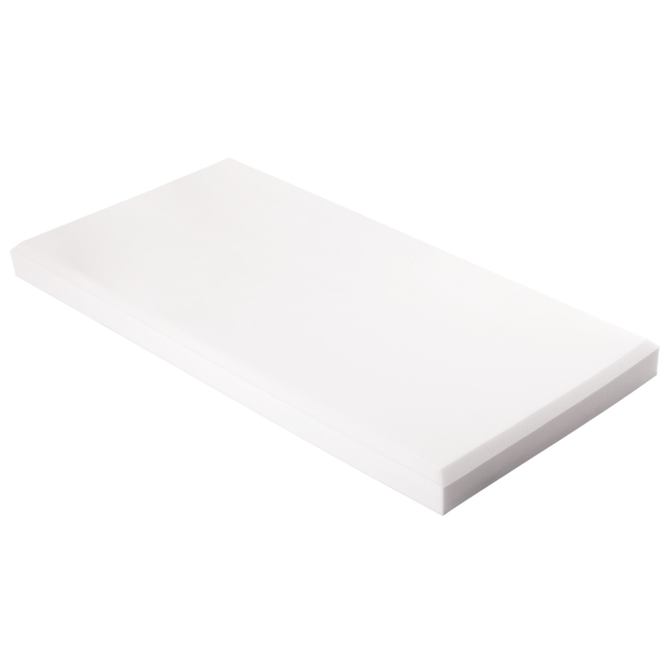 Decorschaumstoff aus Basotect® Schaumstoff 100 x 50 x 7cm, weiss