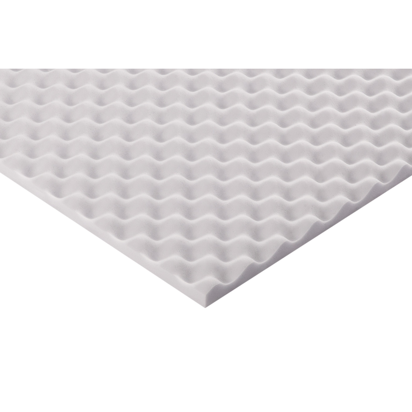 Noppenschaumstoff aus Basotect® G+ 100cm x 50cm x 3cm, hellgrau