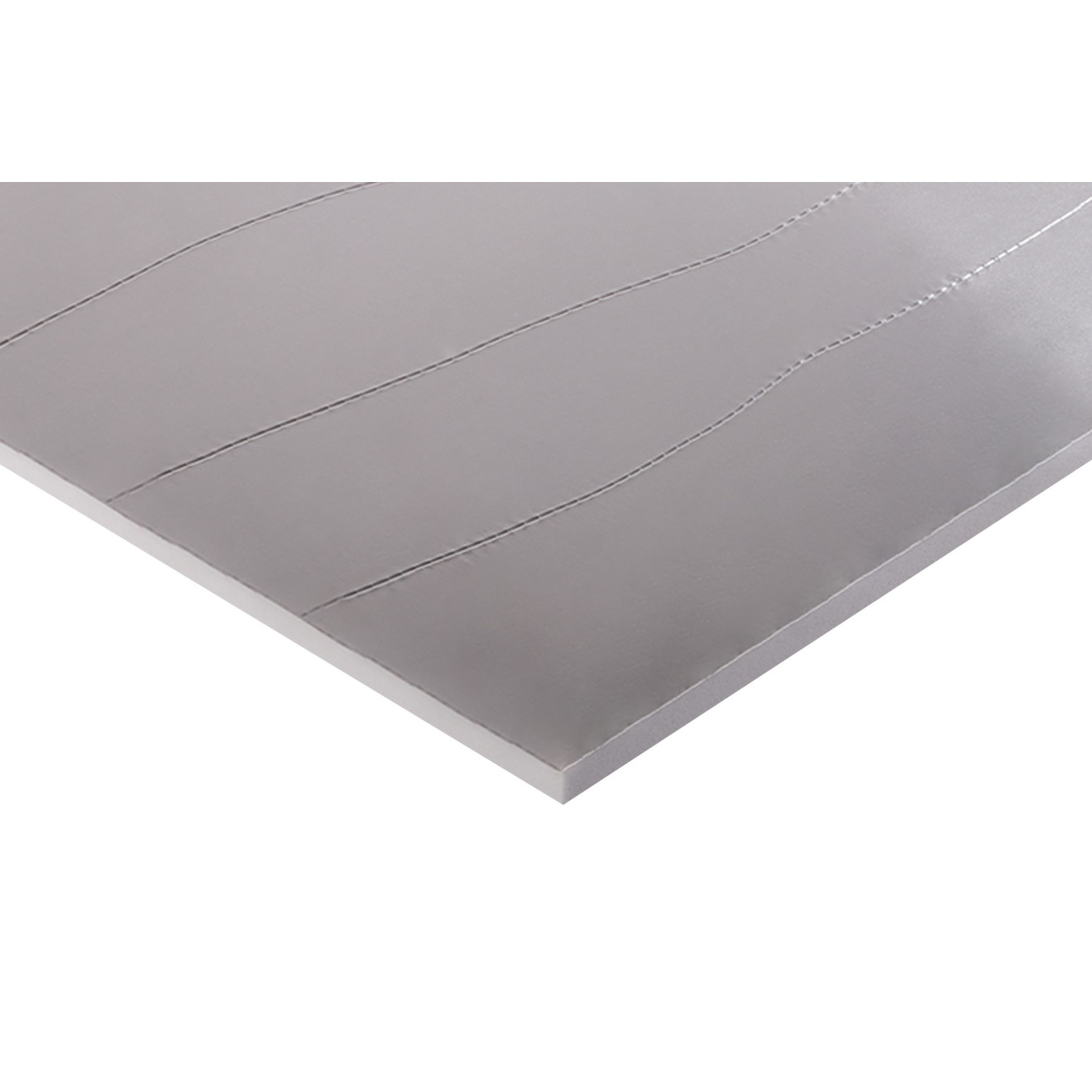 Absorber aus Basotect® G+ mit Aluminiumfront 100cm x 50cm x 1cm, hellgrau klebend