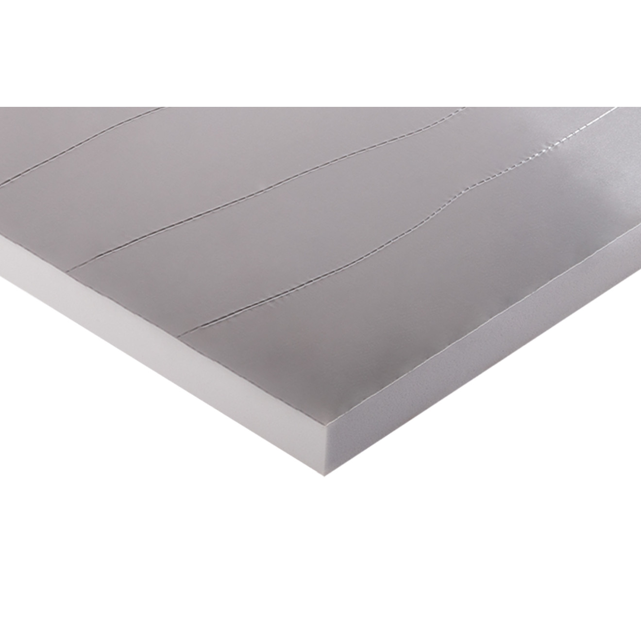 Absorber aus Basotect® G+ mit Aluminiumfront 100cm x 50cm x 5cm, hellgrau klebend