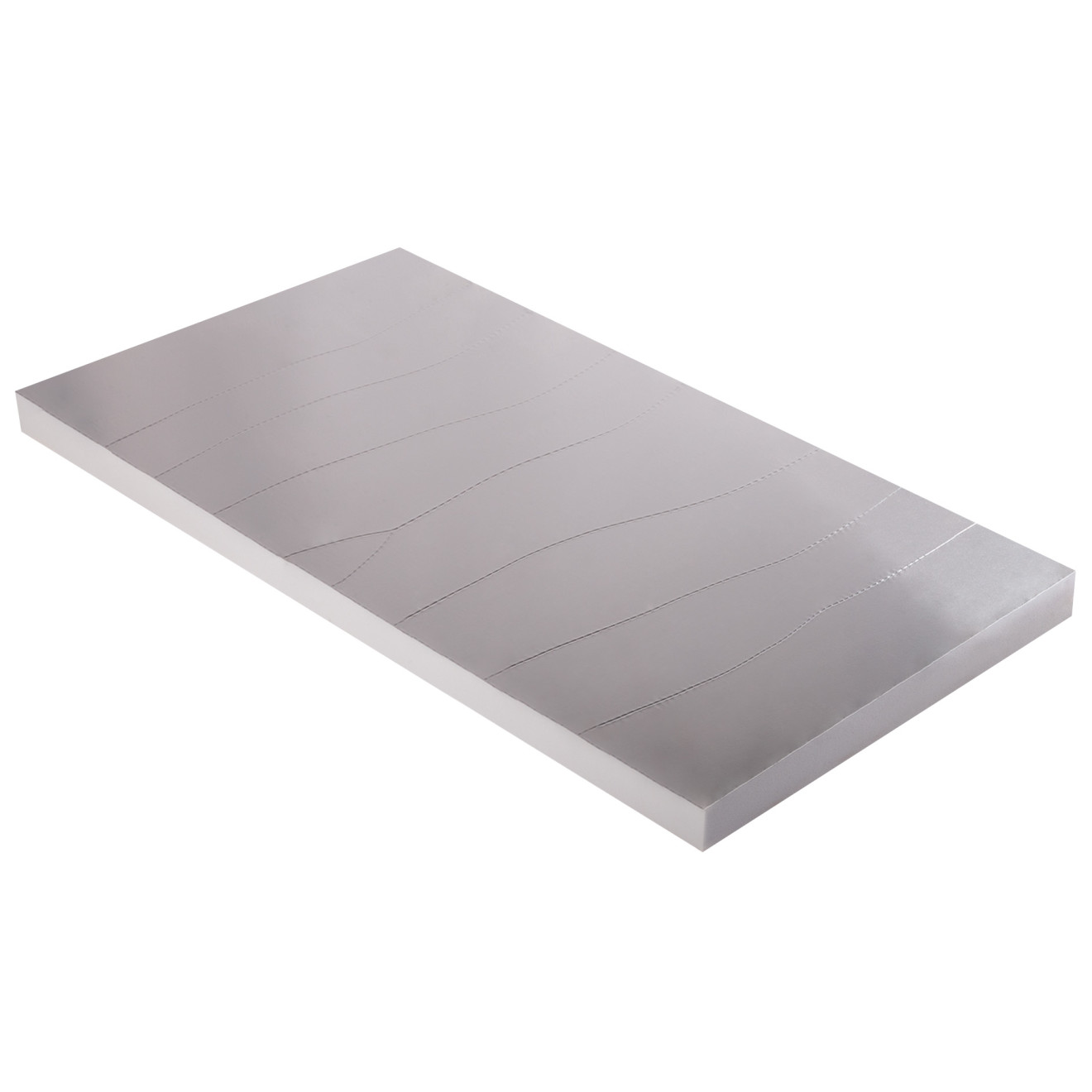Absorber aus Basotect® G+ mit Aluminiumfront 100cm x 50cm x 5cm, hellgrau klebend