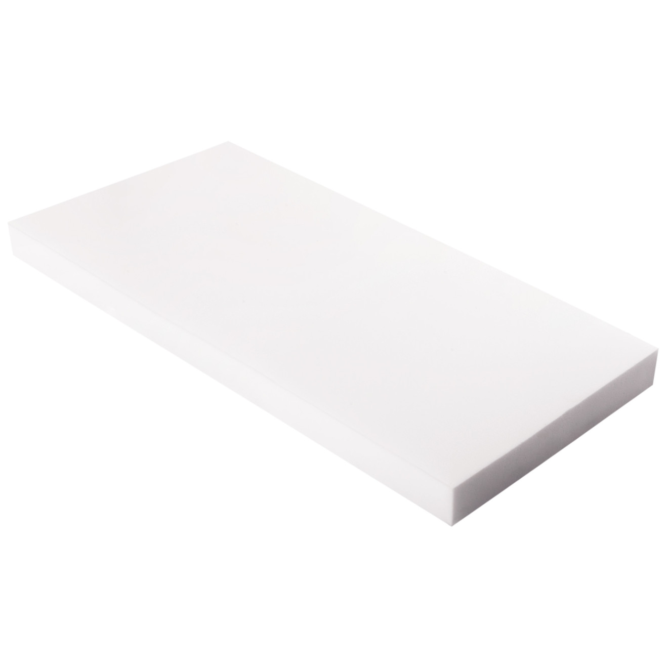 Absorber aus Basotect® Schaumstoff 100cm x 50cm x 7cm, weiss