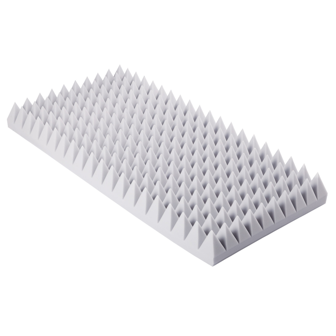 Pyramidenschaumstoff aus Basotect® G+ 100cm x 50cm x 10cm, hellgrau