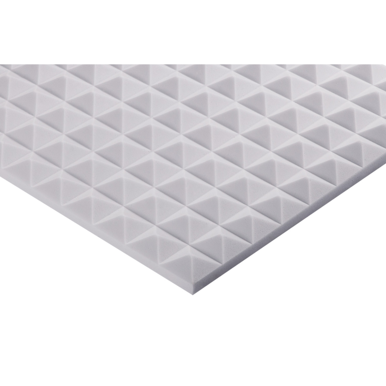 Pyramidenschaumstoff aus Basotect® G+ 100cm x 50cm x 3cm,hellgrau,klebend
