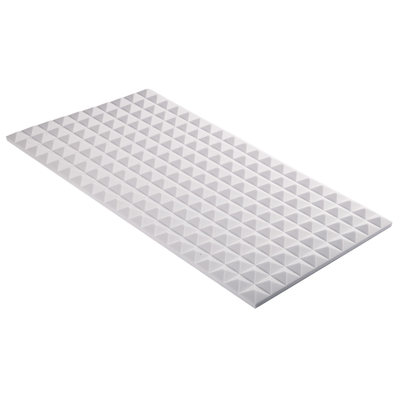Pyramidenschaumstoff aus Basotect® G+ 100cm x 50cm x 3cm, hellgrau