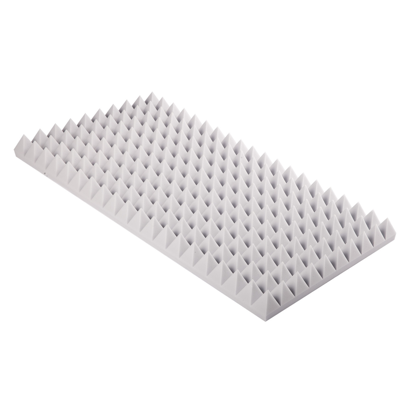 Pyramidenschaumstoff aus Basotect® G+ 100cm x 50cm x 7cm, hellgrau