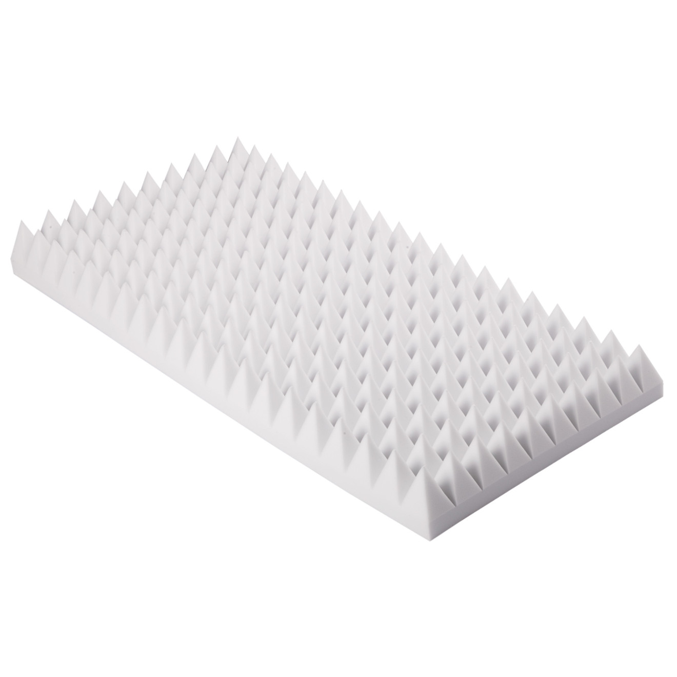 Pyramidenschaumstoff aus Basotect® 100cm x 50cm x 10cm, weiss