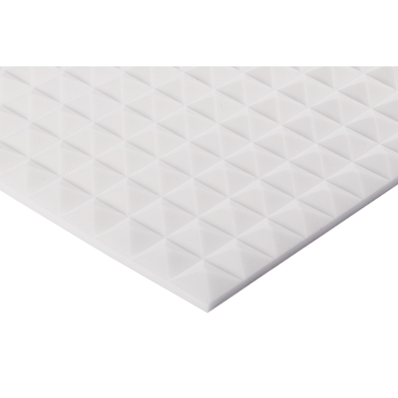 Pyramidenschaumstoff aus Basotect® 100cm x 50cm x 3cm, weiss