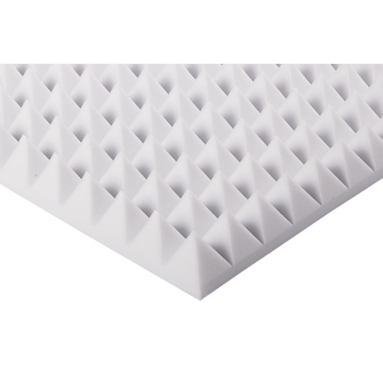 Pyramidenschaumstoff aus Basotect® 100cm x 50cm x 7cm, weiss