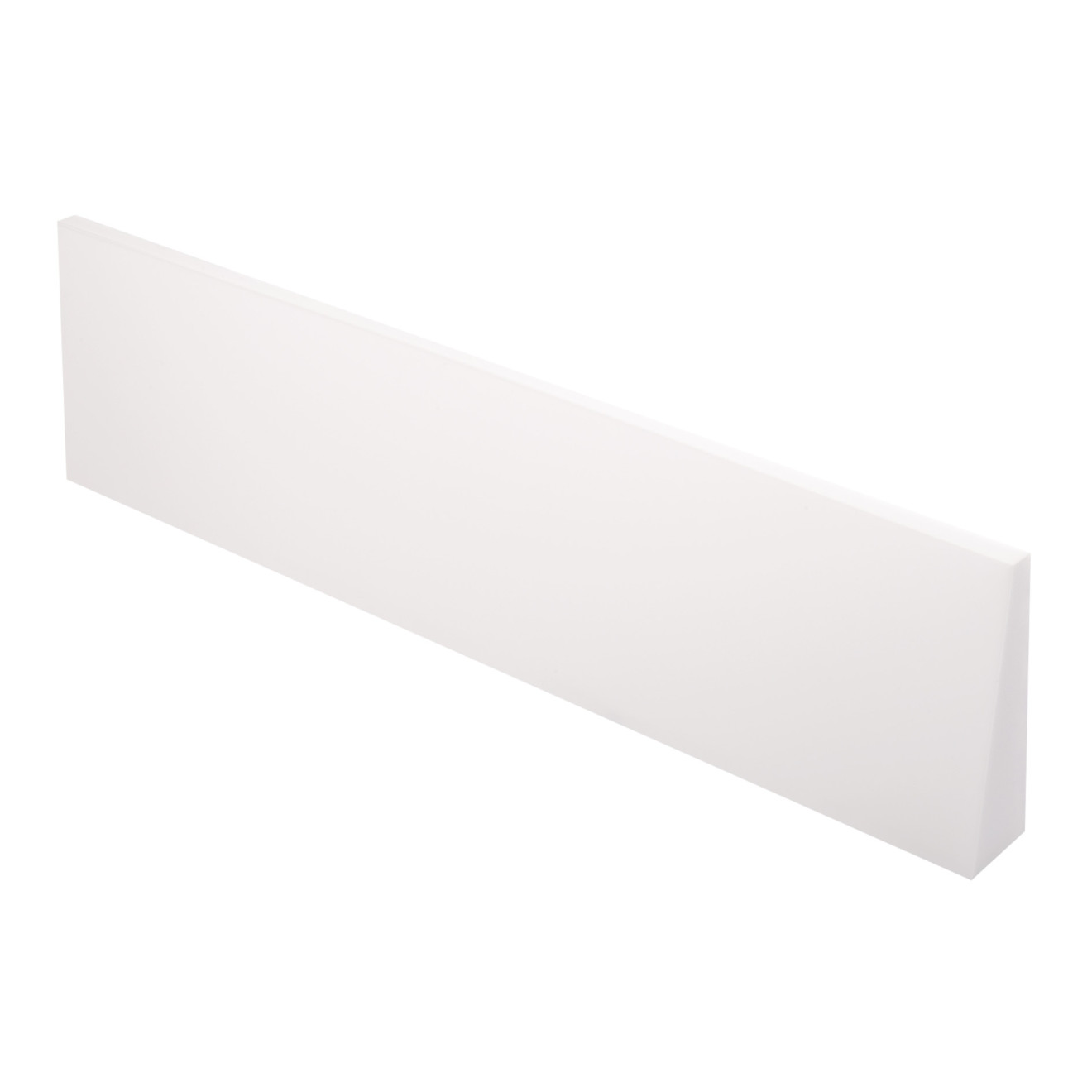Trapez aus Basotect® weiss 100 x 25cm, 2.5 bis 7,5cm Stärke