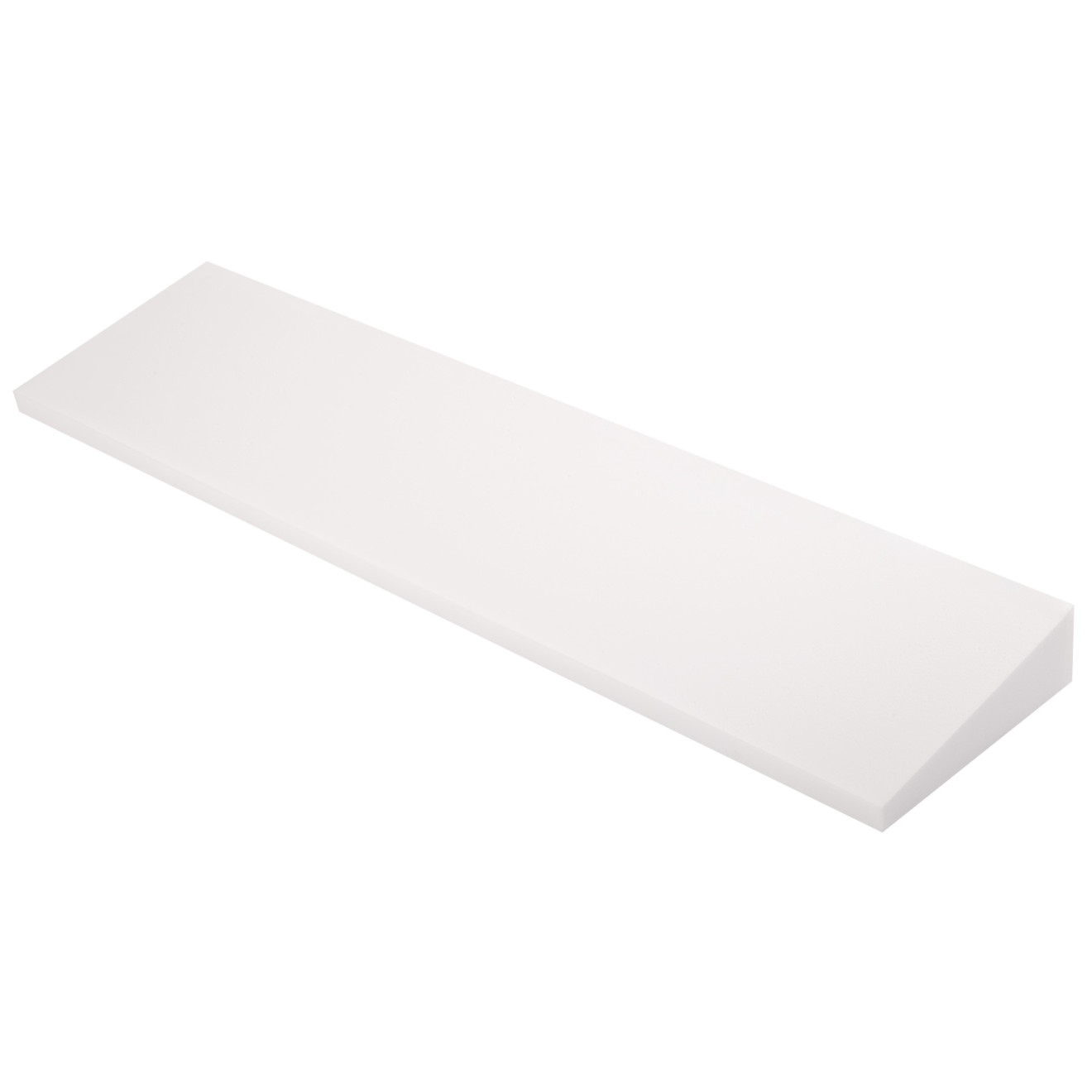 Trapez aus Basotect® weiss 100 x 25cm, 2.5 bis 7,5cm Stärke