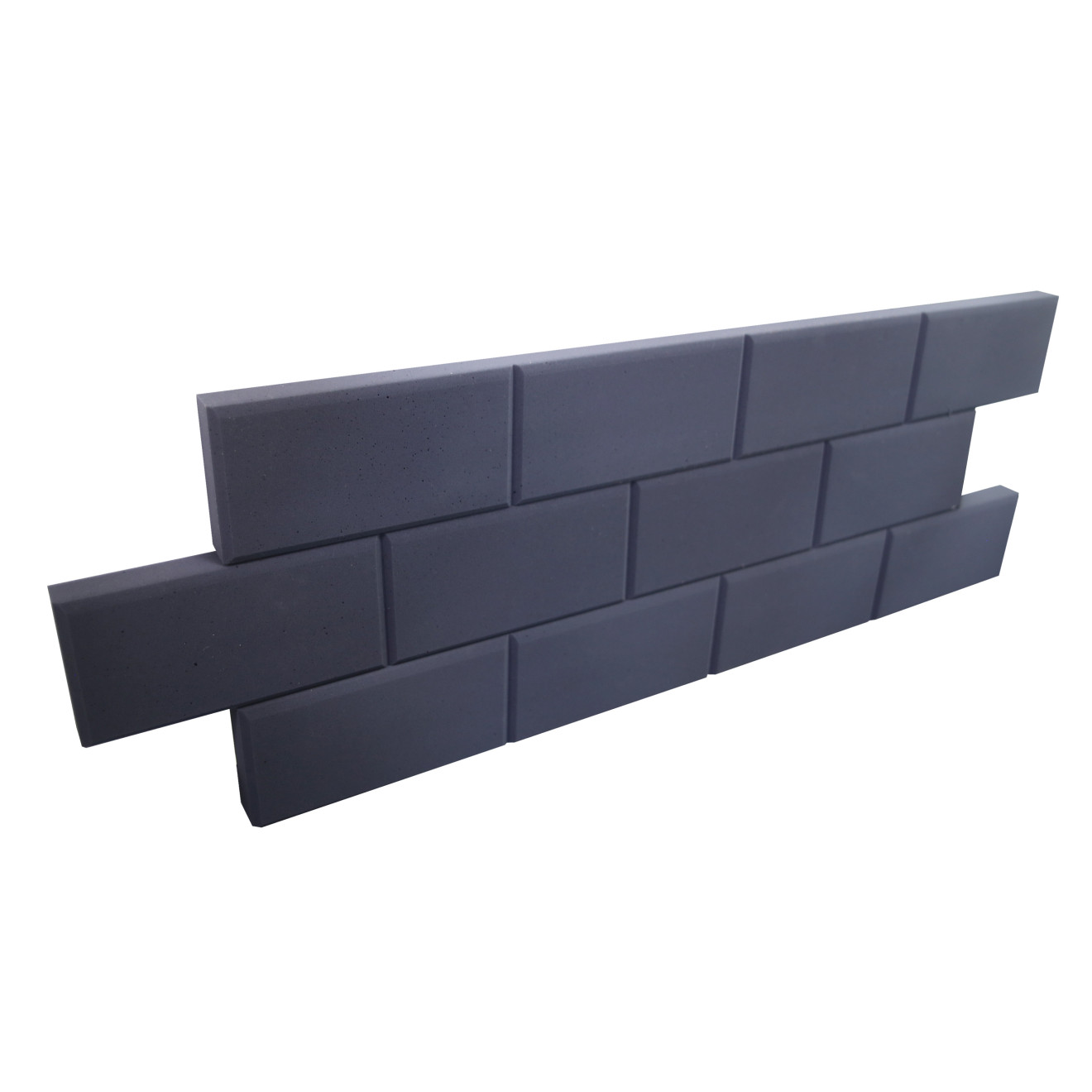 Akustikriegel Mauer aus Basotect® Schaumstoff 119cm x 14,9cm x 5cm, dark