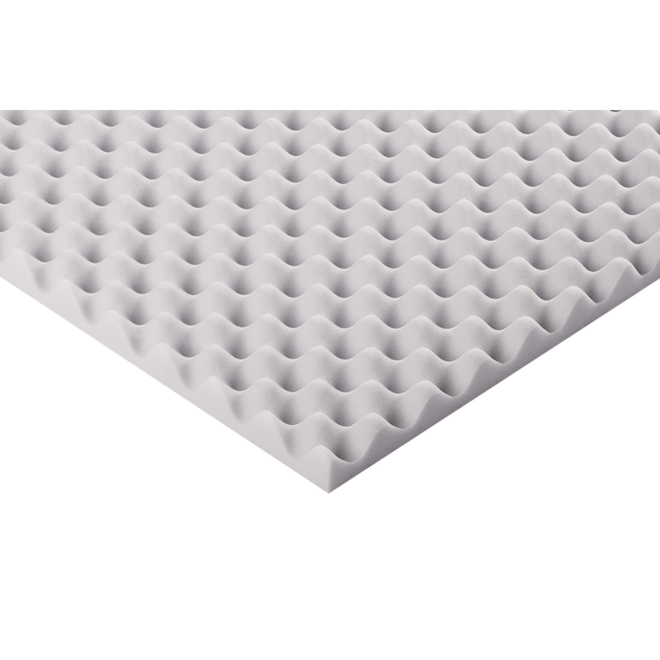 Noppenschaumstoff aus Basotect® G+ 100cm x 50cm x 5cm, hellgrau klebend