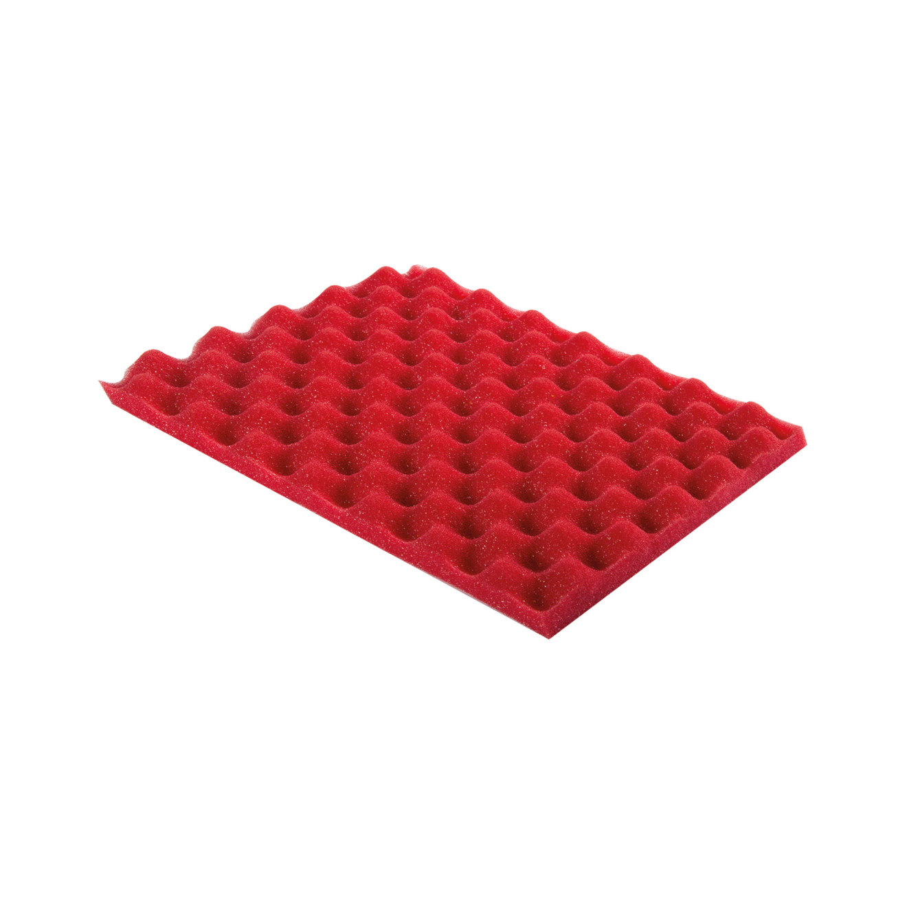 Handmuster Roter Noppenschaumstoff