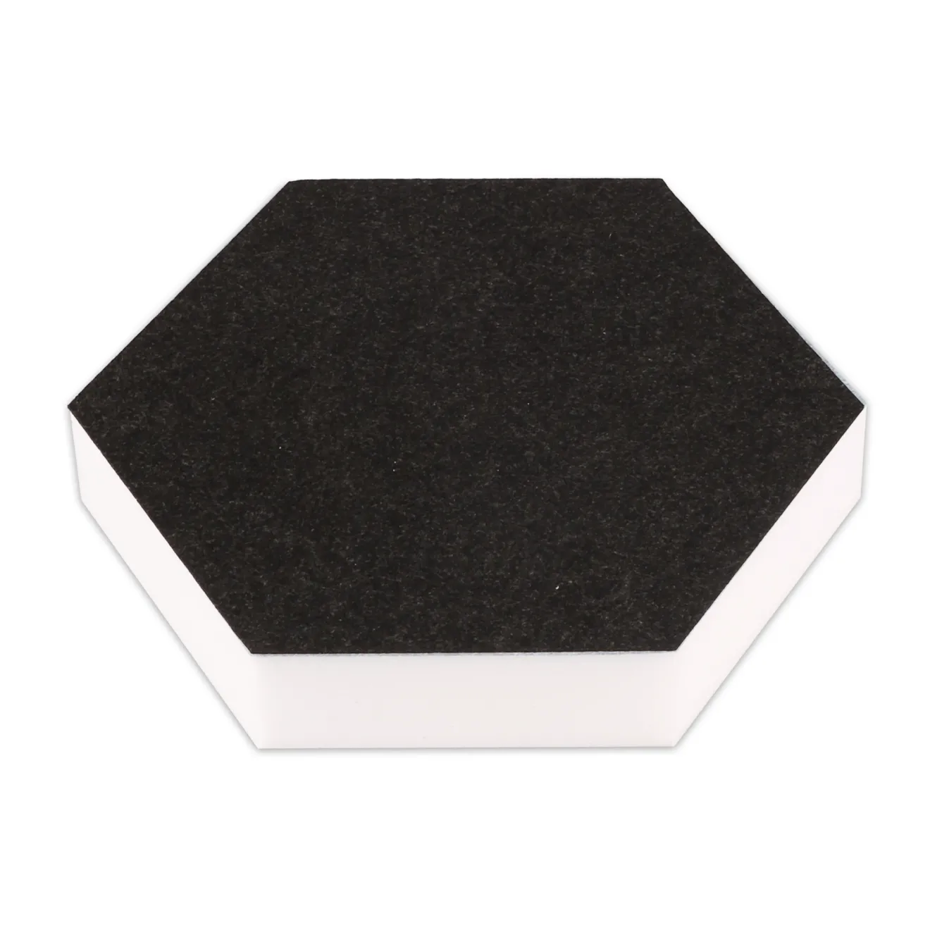Hexagon aus Basotect® 29cm x 5cm in Schwarz
