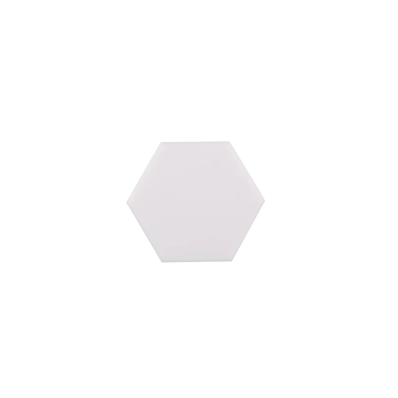 Hexagon aus Basotect® 29cm x 5cm in Weiß