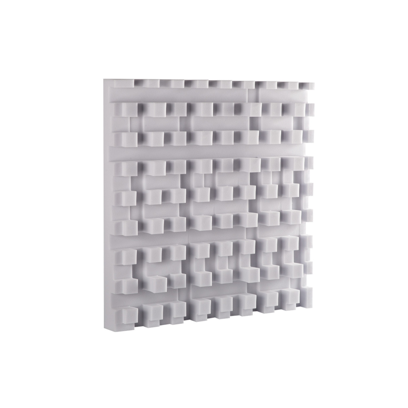Manhattenabsorber + Diffusor aus Basotect® G+ 60cm x 60cm x 9cm, hellgrau