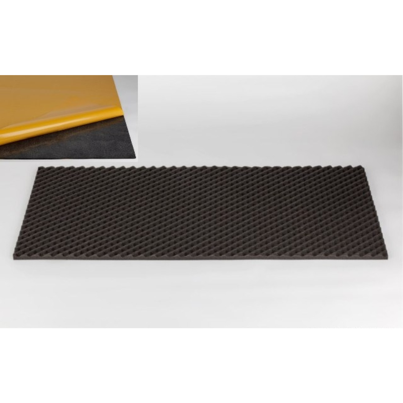 Akustik Noppenschaumstoff MicroPor 100 x 50 x 2cm anthrazit klebend - Schaumstoff in Bestqualität