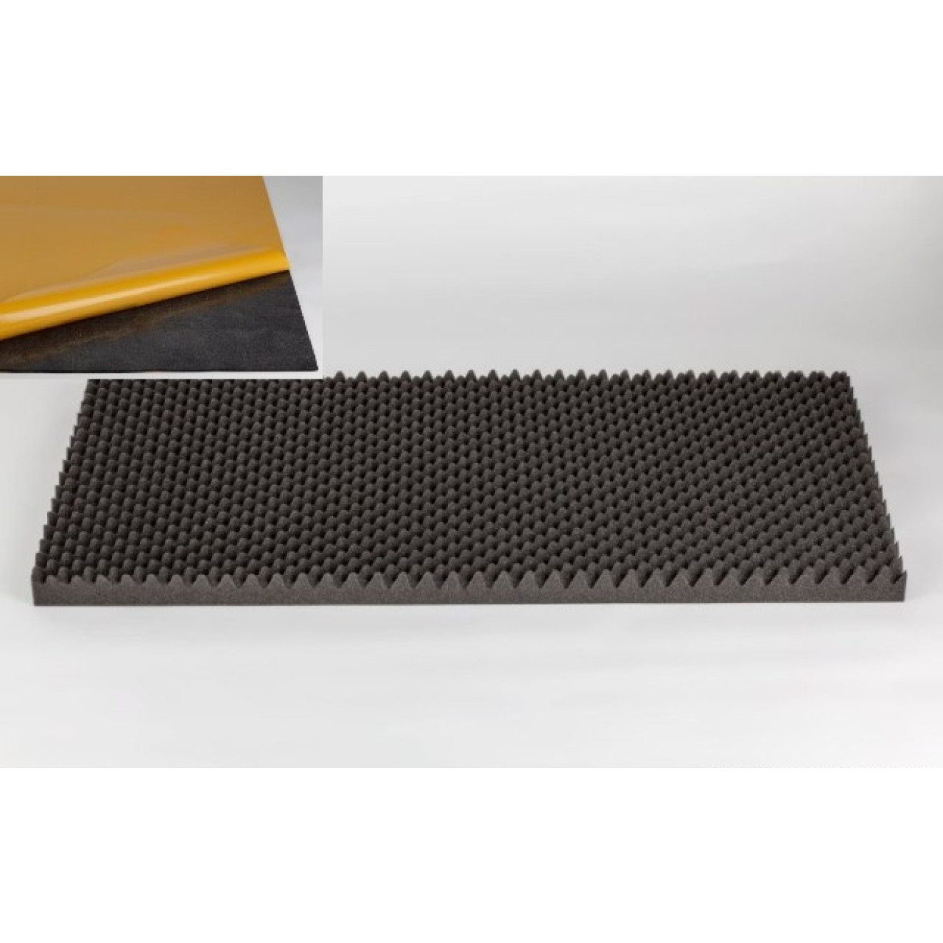 Akustik Noppenschaumstoff MicroPor 100 x 50 x 5cm anthrazit klebend - Schaumstoff in Bestqualität