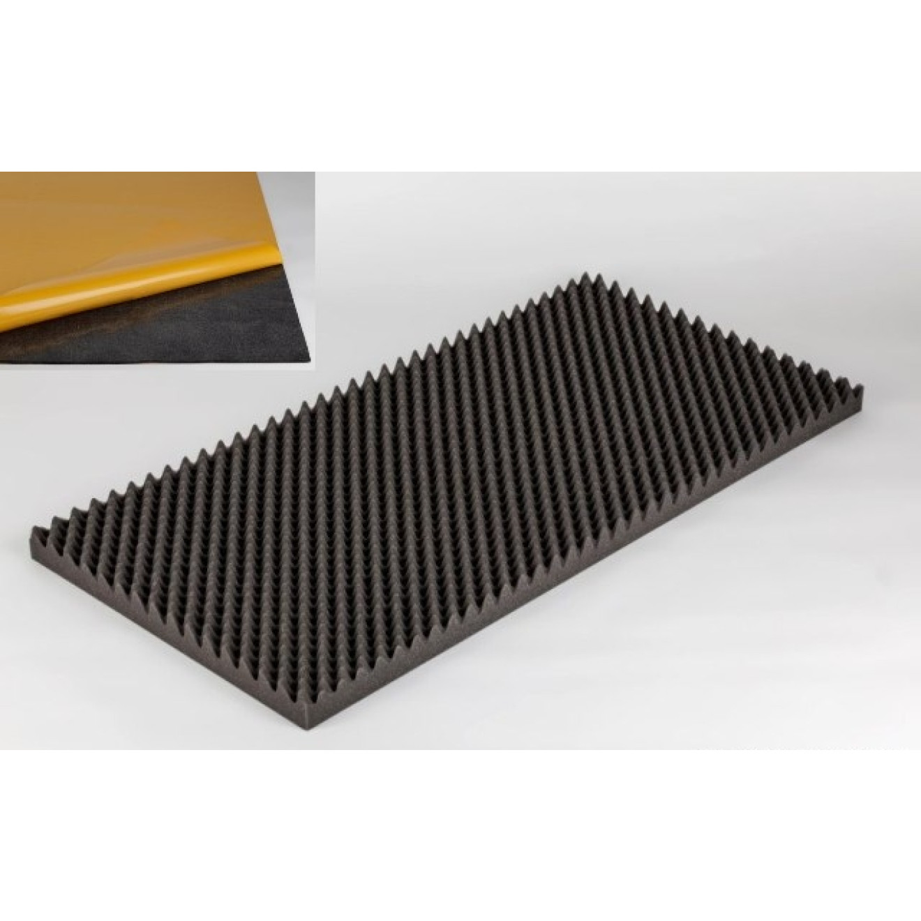 Akustik Noppenschaumstoff MicroPor 100 x 50 x 5cm anthrazit klebend - Schaumstoff in Bestqualität
