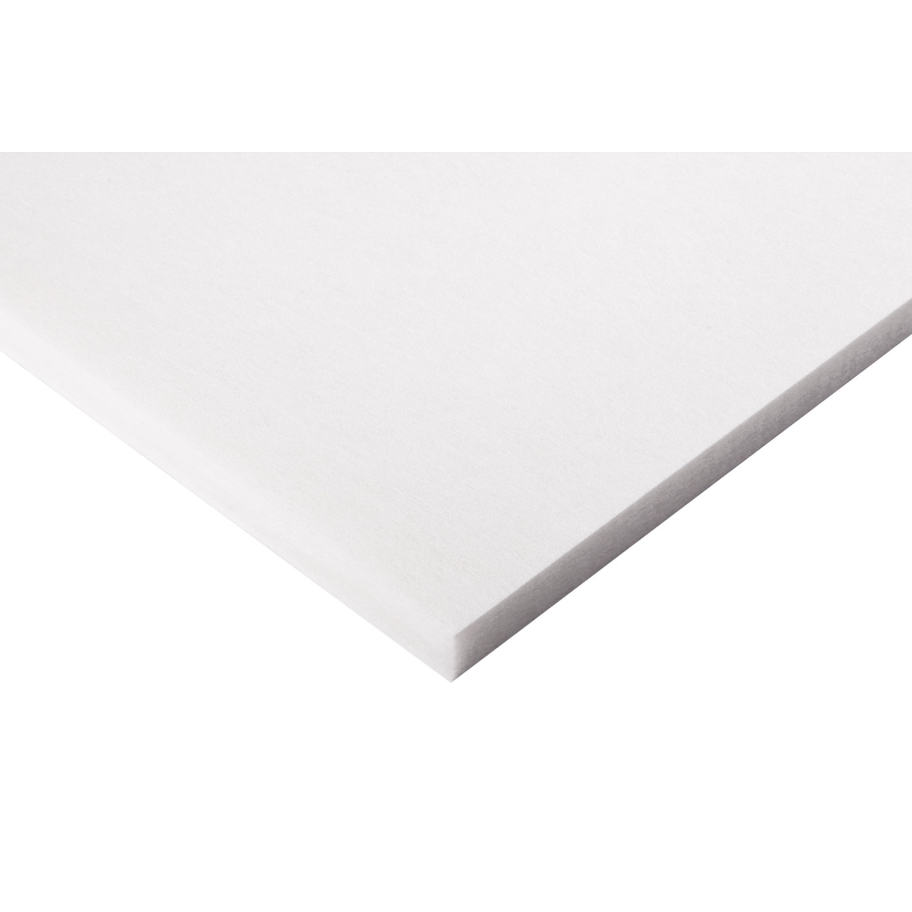 PET-VLIES Akustikabsorber 60cm x 60cm x 2,5cm, weiße Vliesoberfläche