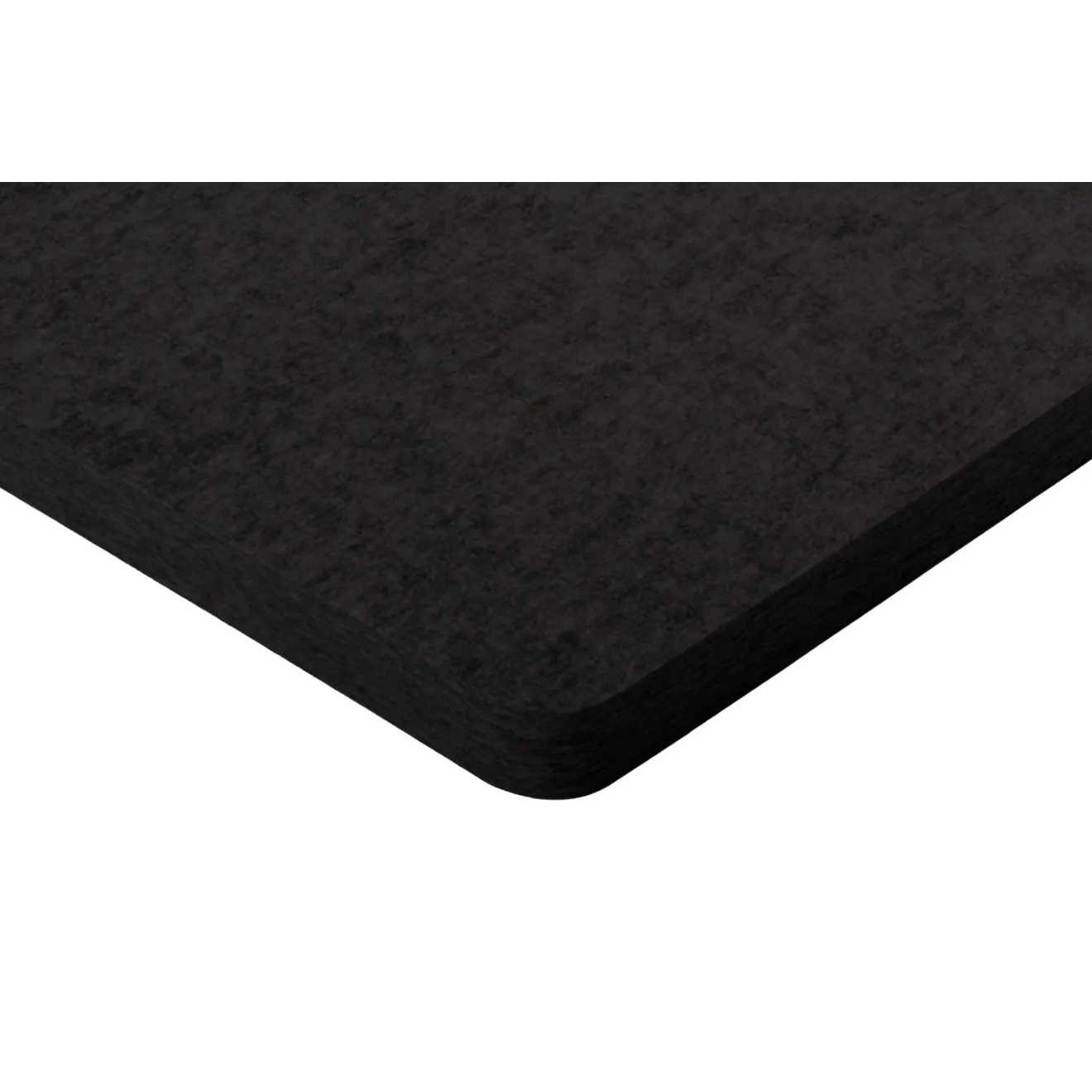 PET-VLIES Akustikabsorber 120cm x 60cm x 2,5cm, schwarze Vliesoberfläche