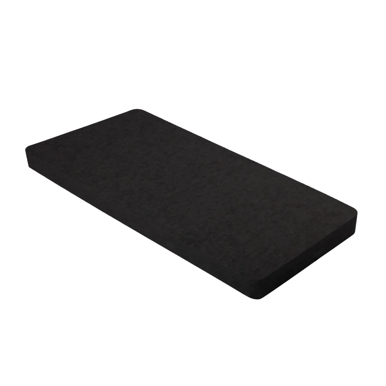 PET-VLIES Akustikabsorber 120cm x 60cm x 5cm, schwarze Vliesoberfläche