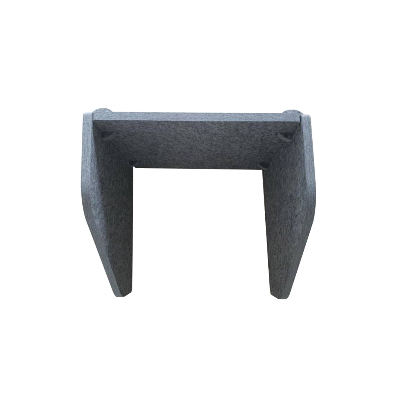 Lärmschutz am Schreibtisch - Komplettsatz, Größe variierbar 60 x 60 x 60cm PET-Vlies hellgrau