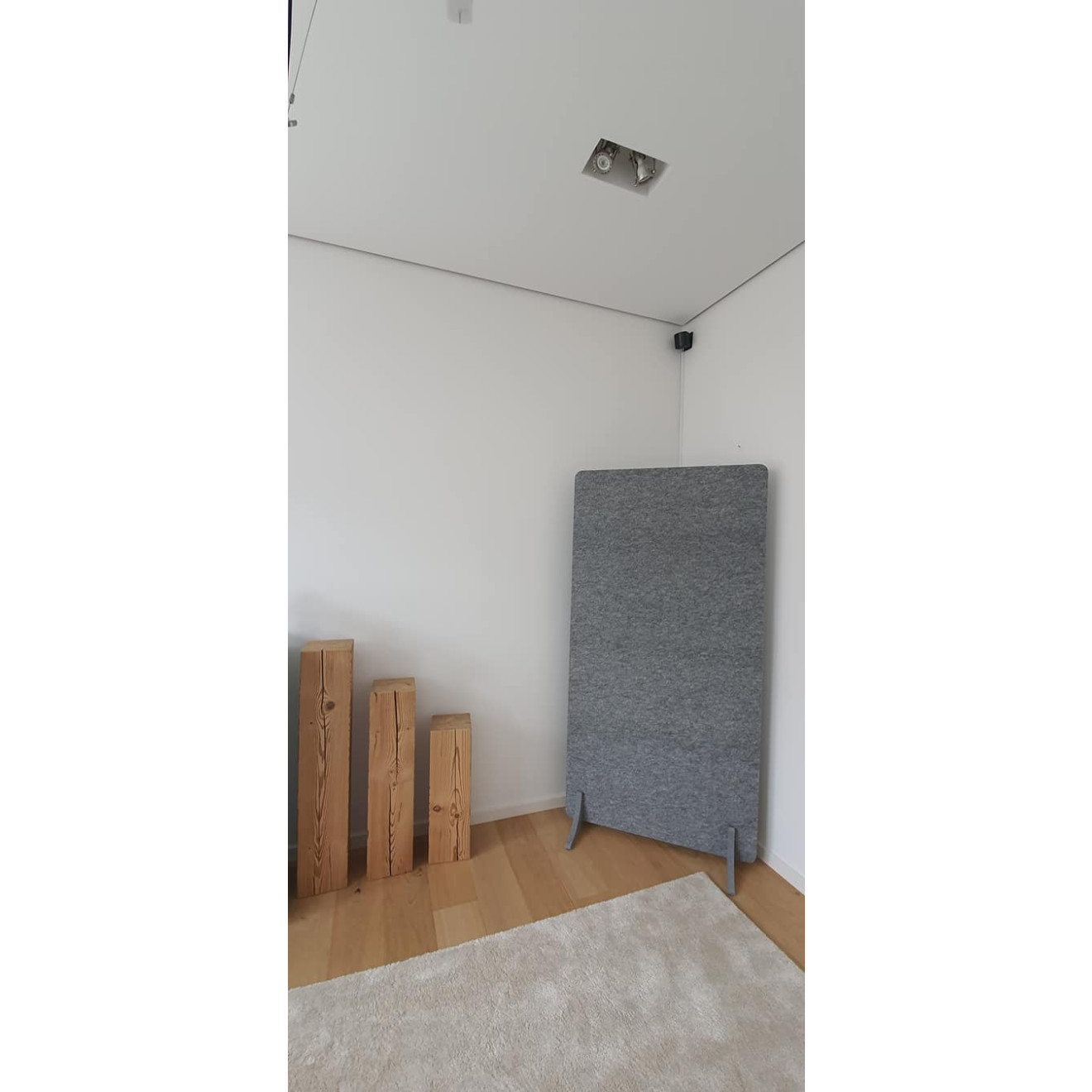 Office Trennwand Stellwand 180cm x 90cm Eco Office Line graues PET-Vlies