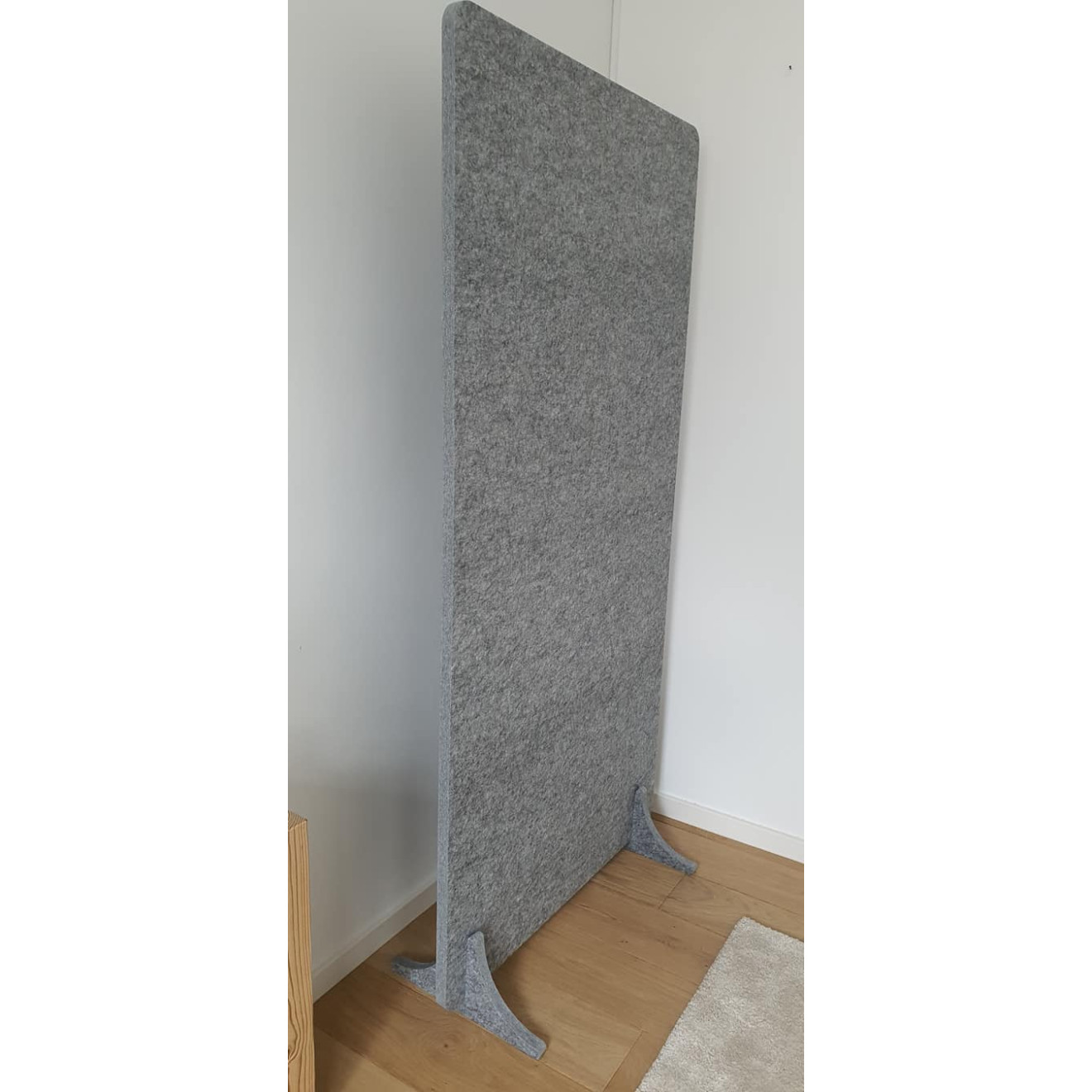 Office Trennwand Stellwand 180cm x 90cm Eco Office Line graues PET-Vlies