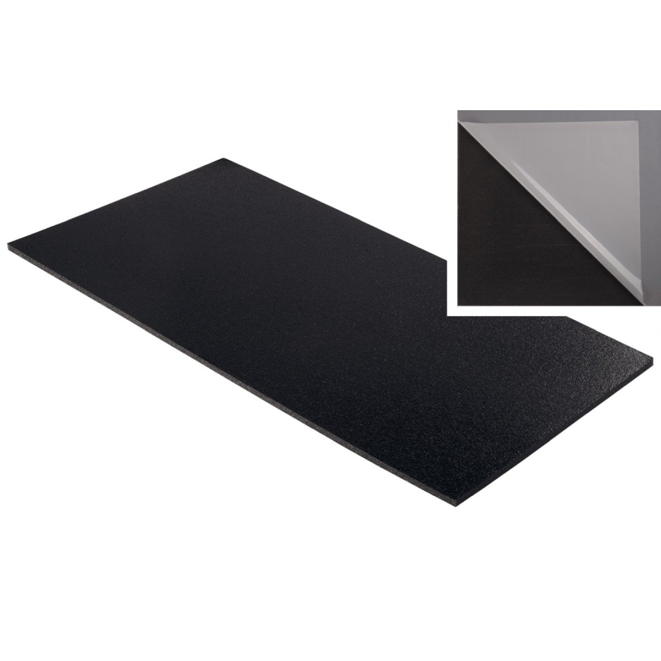 Hochwertiger Planer Schaumstoff 100 x 50 x 1cm anthrazit + Haut klebend