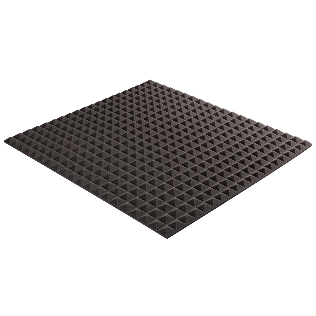 Pyramidenschaumstoff Eco-Line 100 x 100 x 3cm anthrazit - Pyramidenschaum Eco