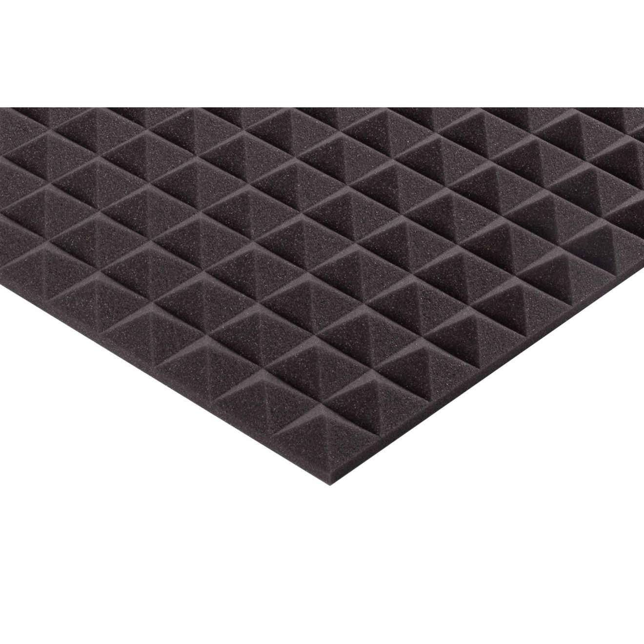Pyramidenschaumstoff Eco-Line 100 x 100 x 3cm anthrazit - Pyramidenschaum Eco