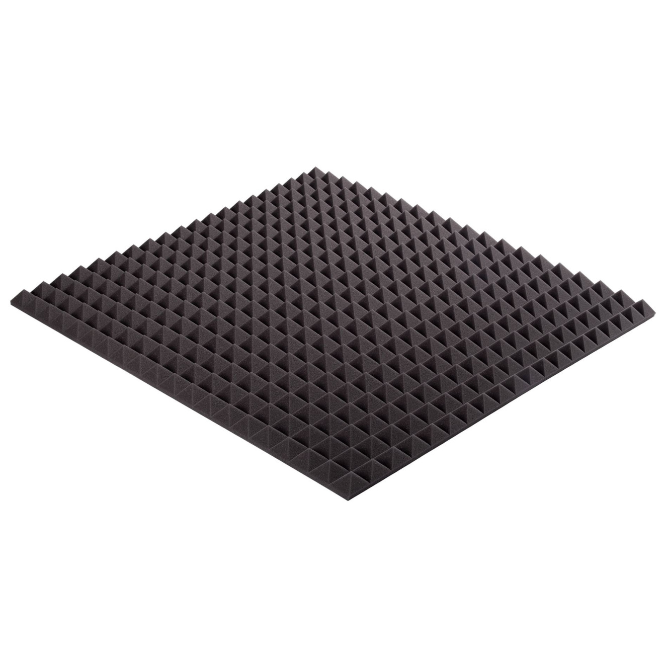 Pyramidenschaumstoff Eco-Line 100 x 100 x 4cm anthrazit - Pyramidenschaum Eco