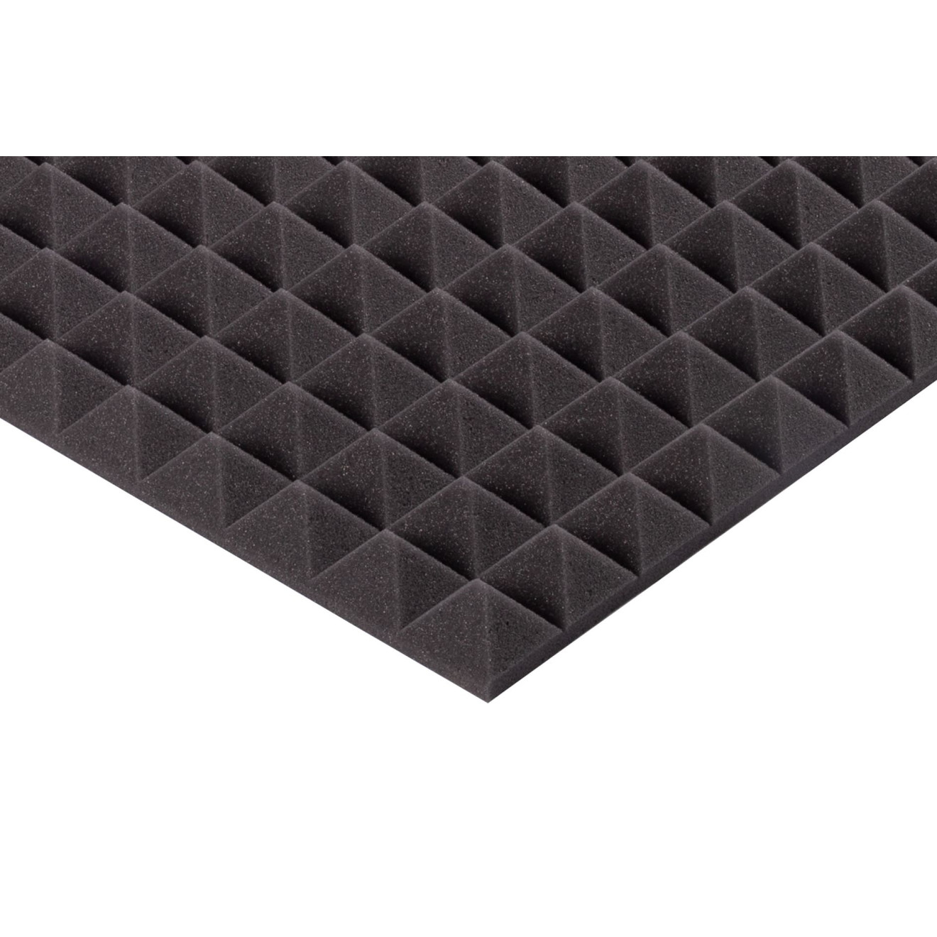 Pyramidenschaumstoff Eco-Line 100 x 100 x 4cm anthrazit - Pyramidenschaum Eco