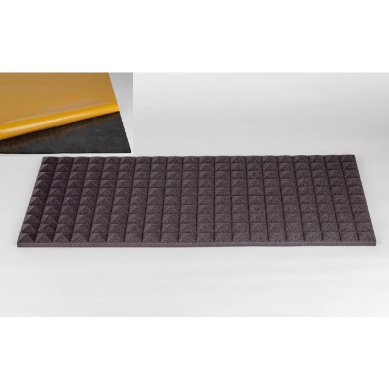 Akustik Pyramidenschaumstoff MicroPor 100 x 50 x 3cm anthrazit klebend - Schaumstoff in Bestqualität