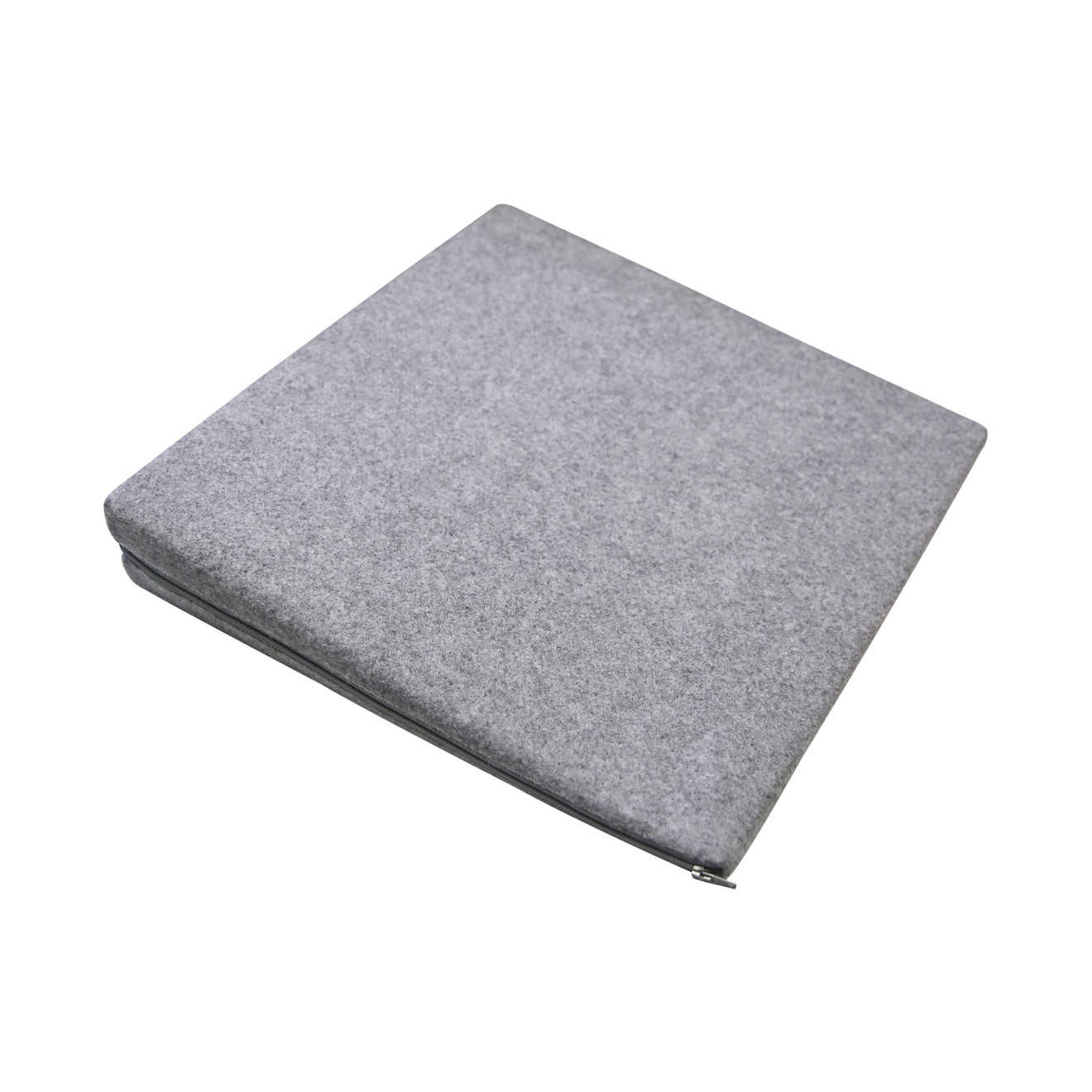 Sitz und Rückenkissen mit Bezug 38x38cm - Vlies Anthrazit