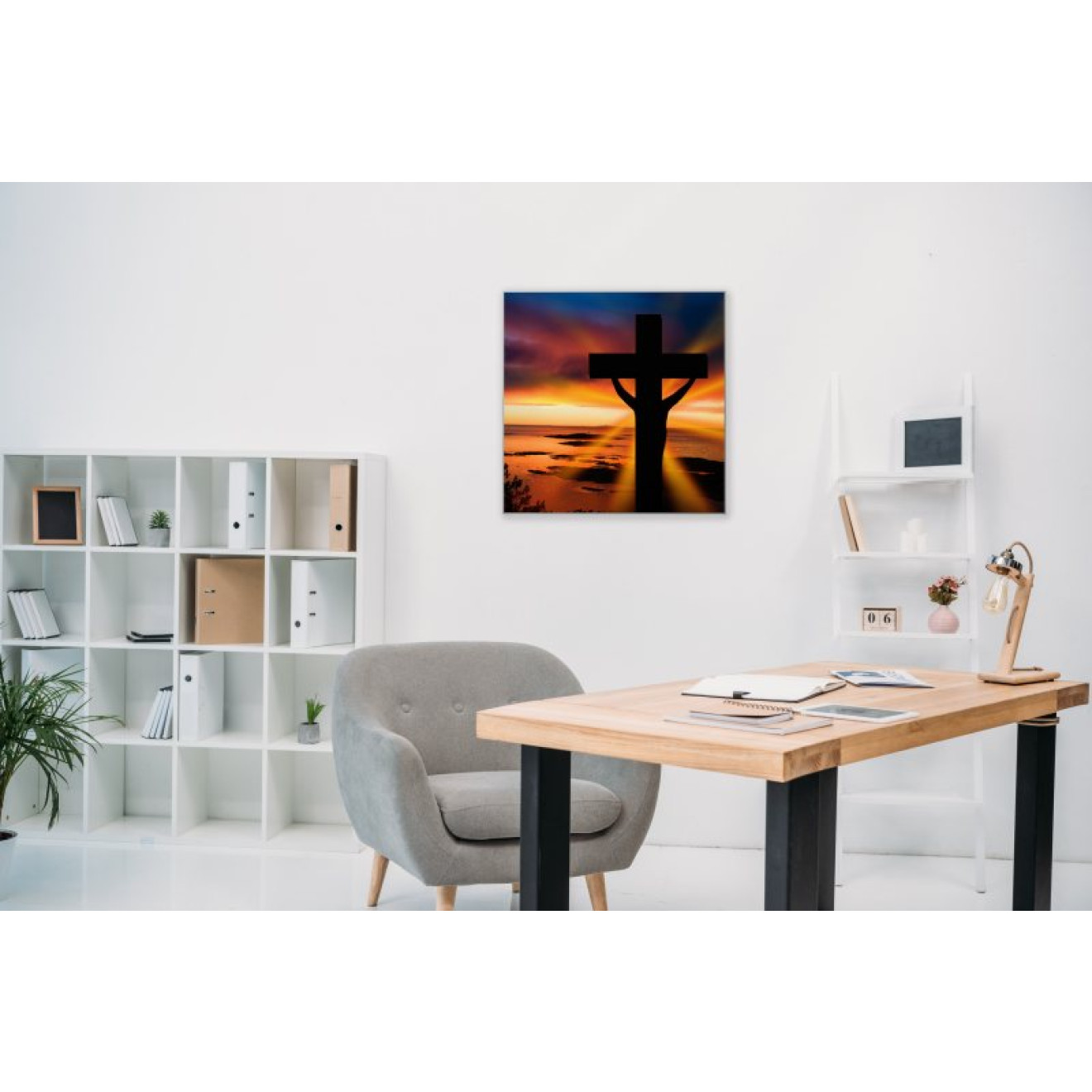 Akustikbild Gipfelkreuz im Sonnenuntergang