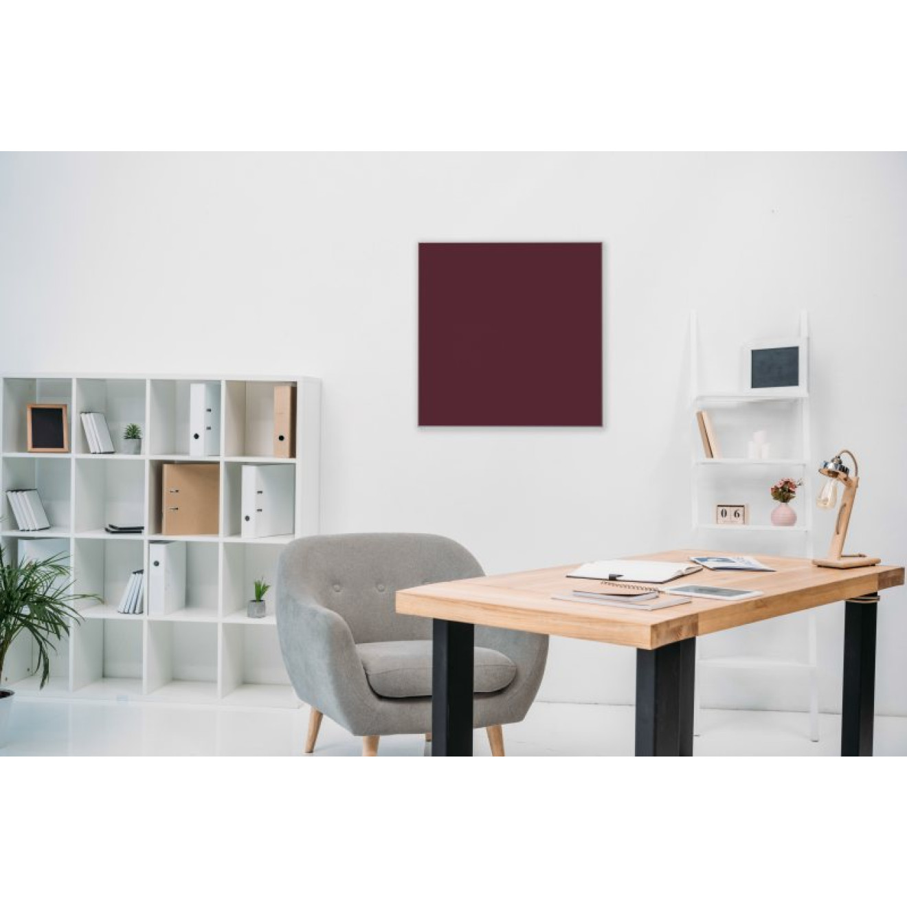 Akustikbild Unifarben mit hochwertigem ©Camira YS030