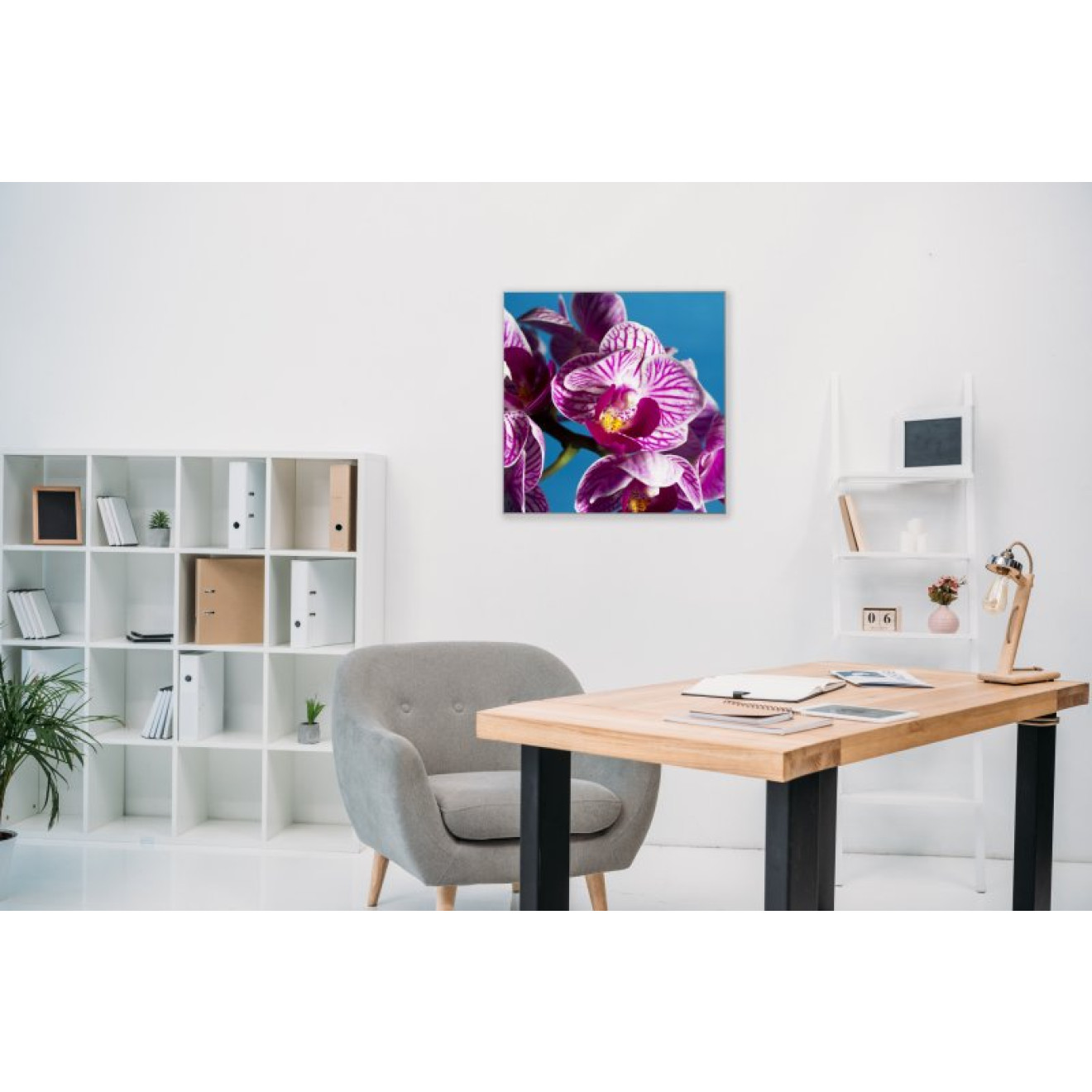 Akustikbild Lila Orchideen