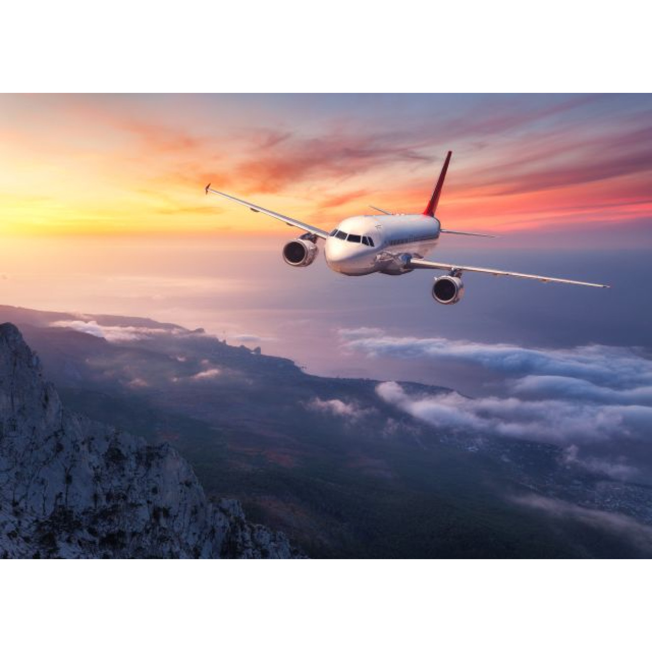 Akustikbild Flugzeug über den Wolken - fern